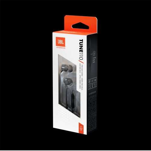 Jbl Tune 110 (T110) In-Ear Headphones-Black