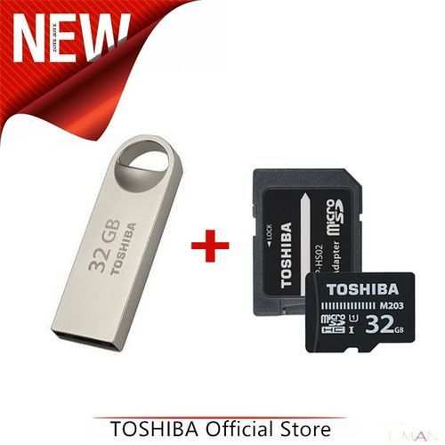 Toshiba 32 GB USB Flash Disk + 32 GB Memory Card