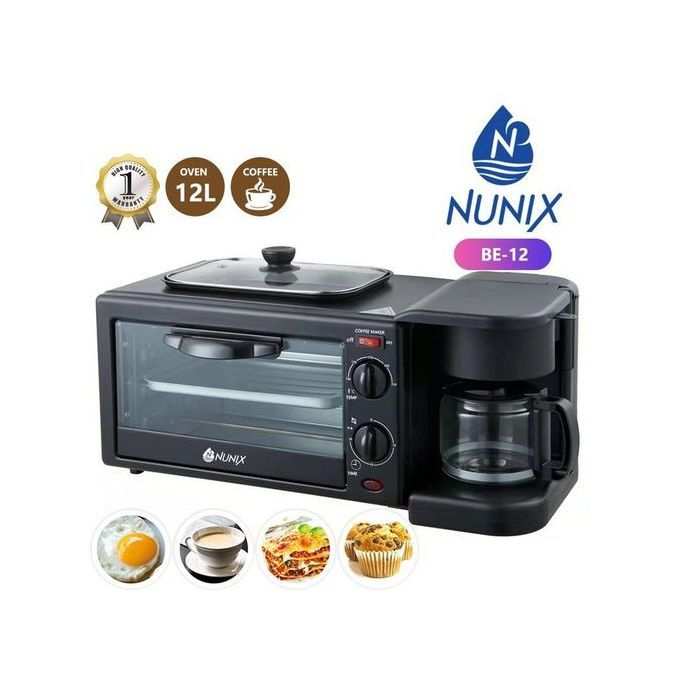 Nunix 3In1 Multi-Function Breakfast Maker +Grill Tea-Coffee