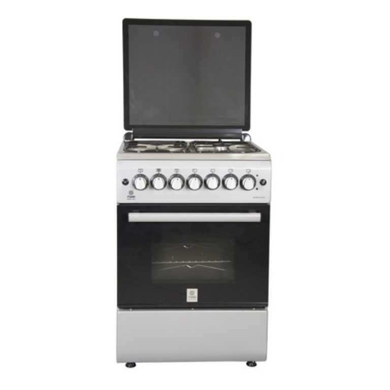 Mika Standing Cooker, 58cm X 58cm, 3 + 1, Electric Oven, Half Inox