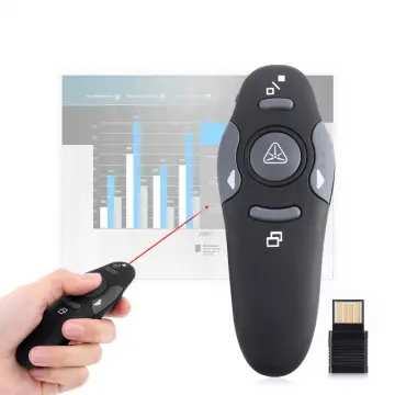 Wireless Presenter Laser Pointers Pen 2.4G RF Ppt Presentation Remote Control Red Light USB Flip Pen Black one Size