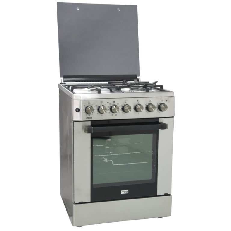Mika Standing Cooker, 60cm X 60cm, 3 + 1, Electric Oven, Half Inox