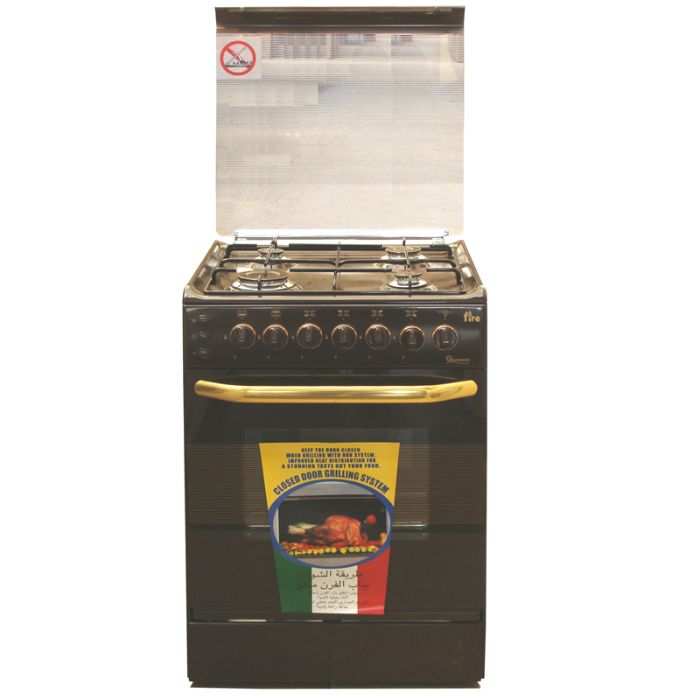 Mika 4 Gas 55X55 Brown Cooker 5693- EB/302