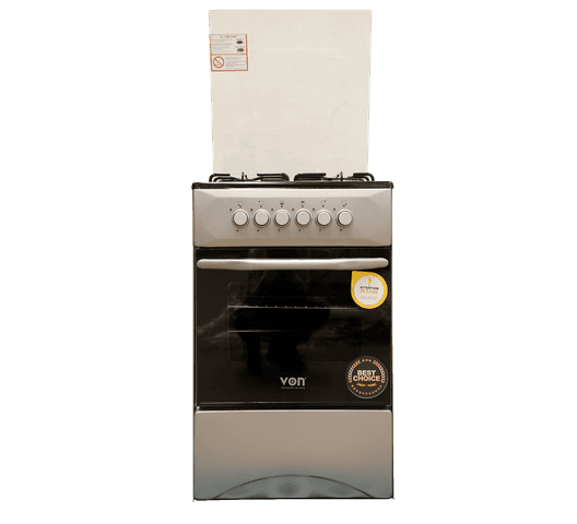 Von VAC5F140PS 4 Gas Cooker – Silver