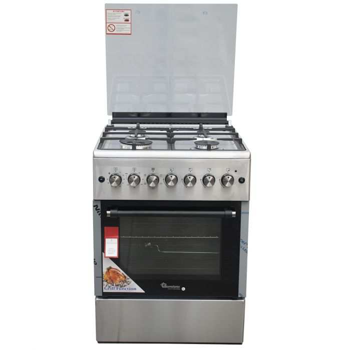 Ramtons 4Gas + Electric Oven 60X60 Stainless Steel Cooker