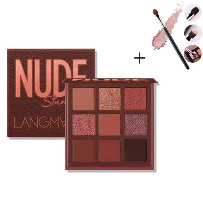 Fashion 9 Colors Eyeshadow Palette Matte Eyeshadow & Makeup Brush