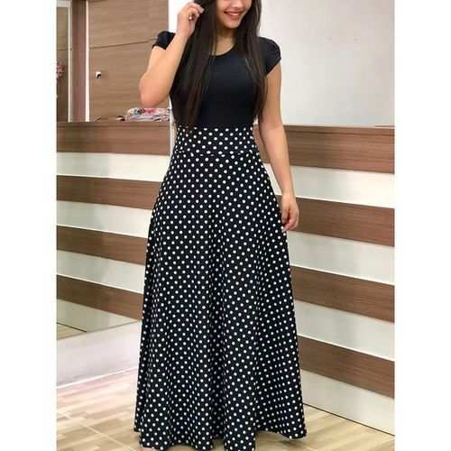 Fashion Ladies Official Long Turkey Dresses - Black