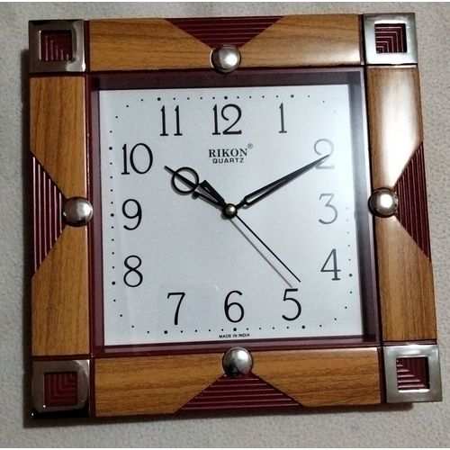 Rikon Quartz Small Square Wall Clock Model #581
