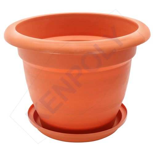 Kenpoly 34ltr Plastic Round Plant Flower Pot With Drainage Holes