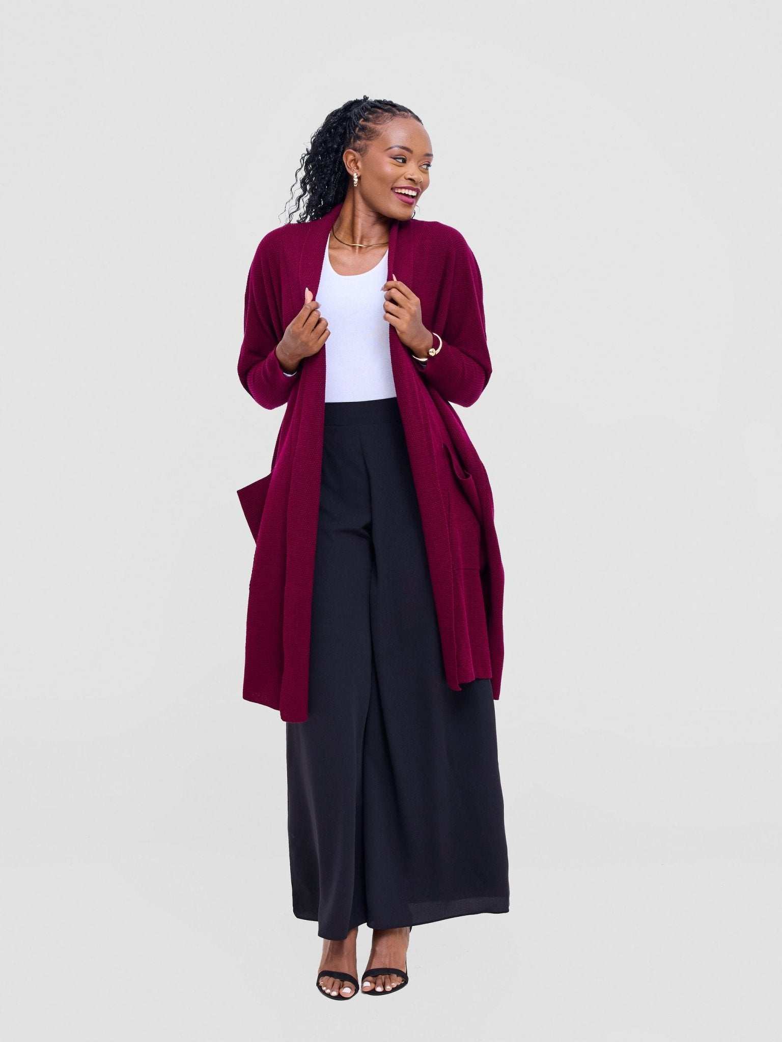 Vivo Cuffed Wide Sweater - Raspberry - image 1