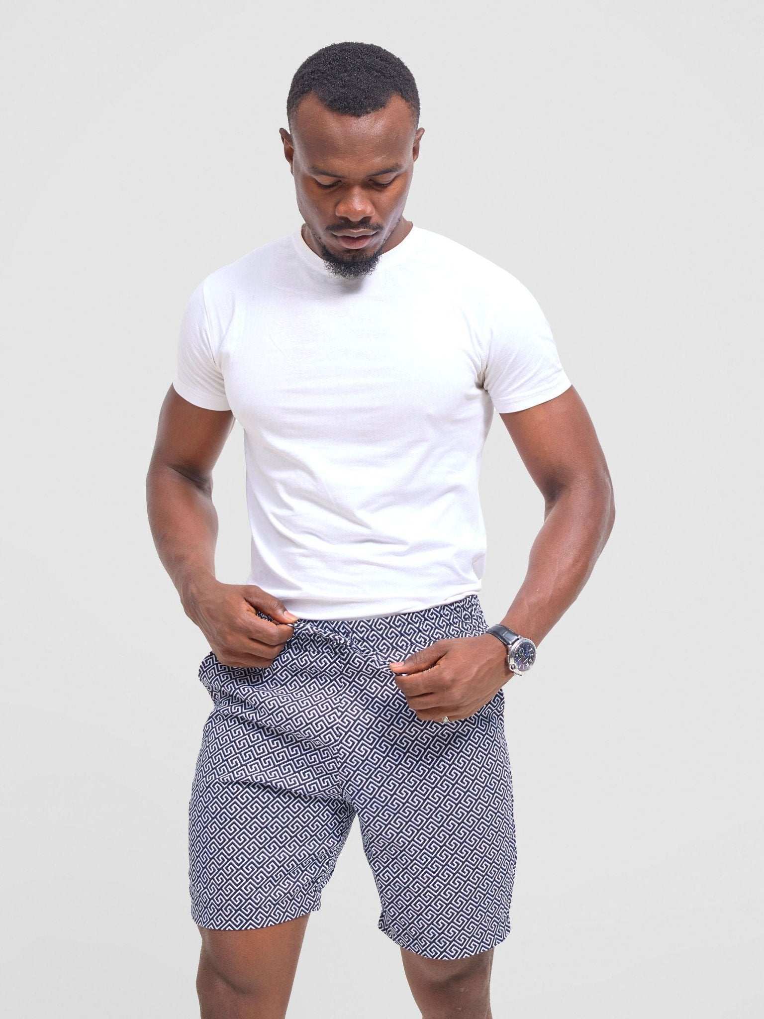 Safari Men Drawstring Shorts - Himo Print - image 5
