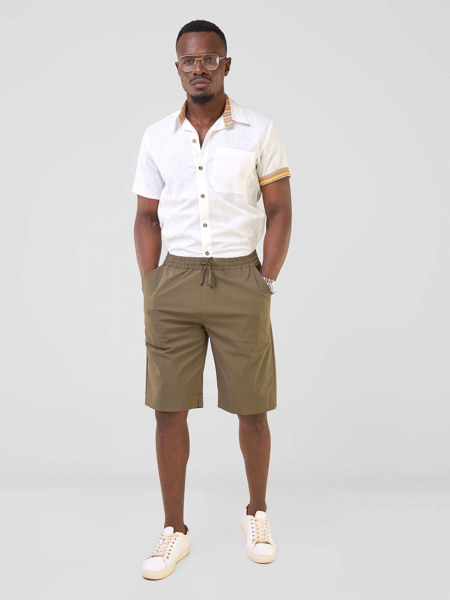 Safari Njano Men's Knee Length Shorts - Hunters Green - image 5