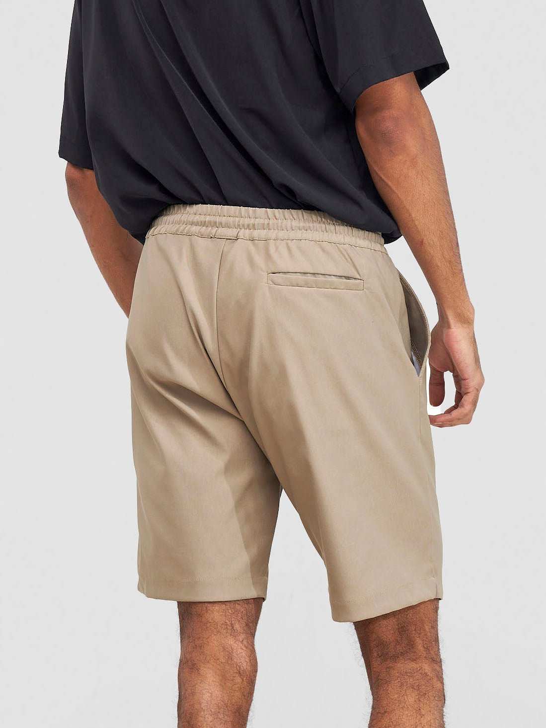 Zoya Shani Men's Drawstring Shorts - Taupe - image 1