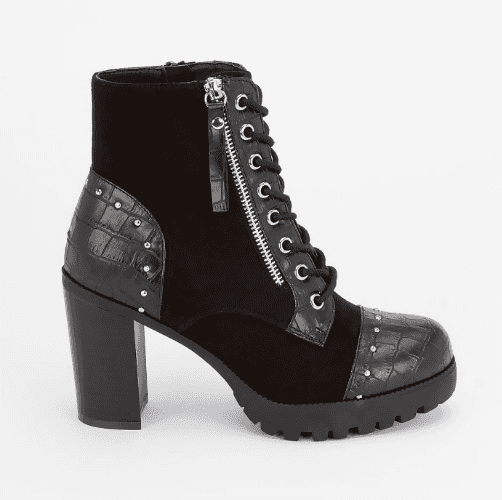 Women Chunky Heel Boot - Black - image 3
