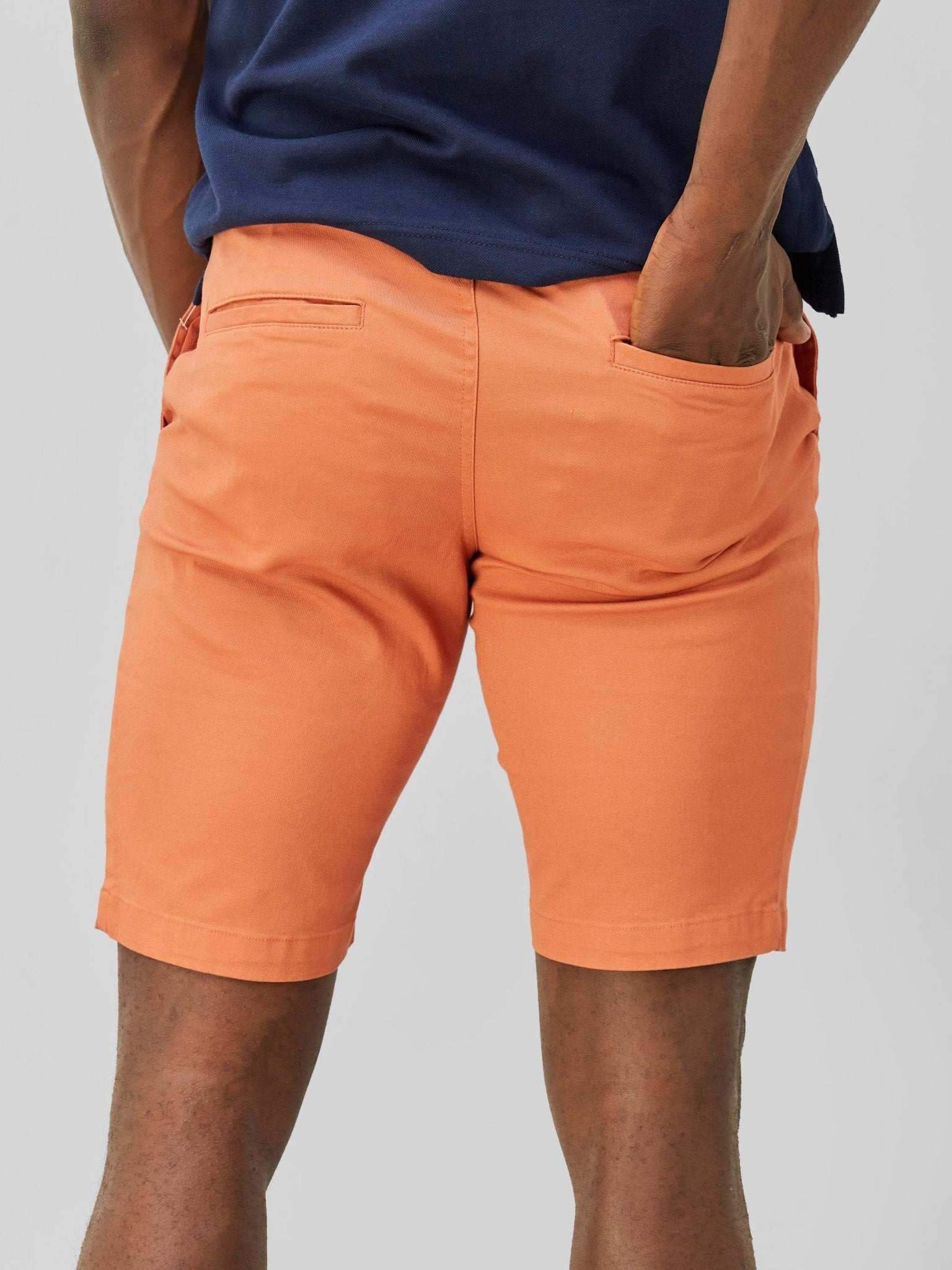 Zetu Men's Chino Shorts - Salmon Orange - image 4