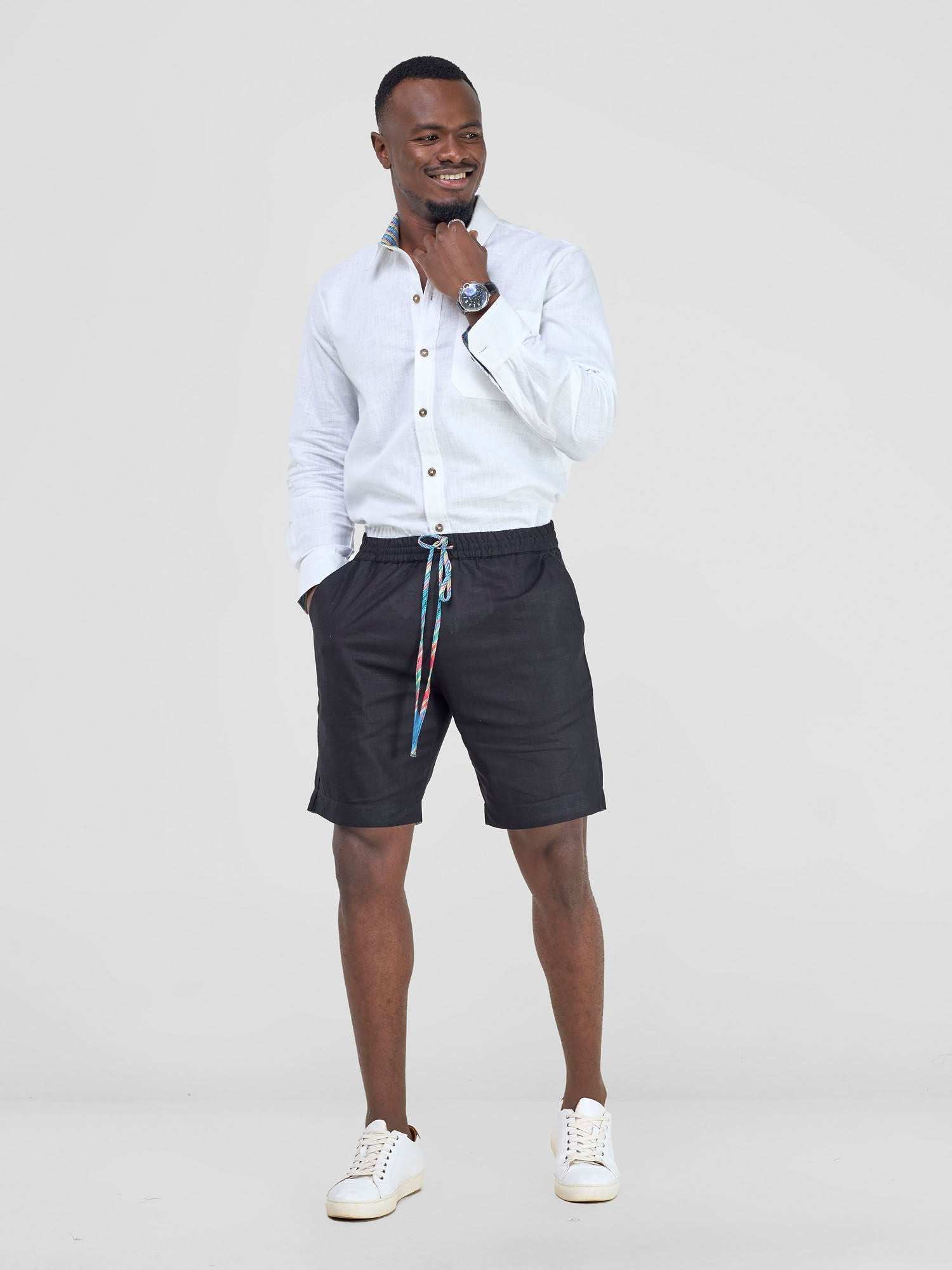 Safari Savannah Men's Drawstring Shorts (Regular) - Black - image 2