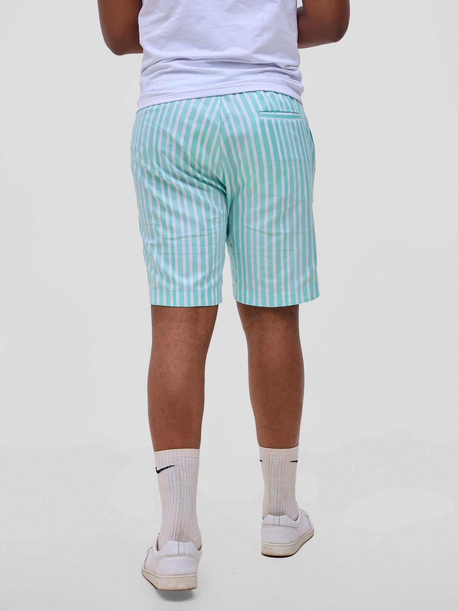 Safari Mansi Mens Shorts - Green Stripes - image 4