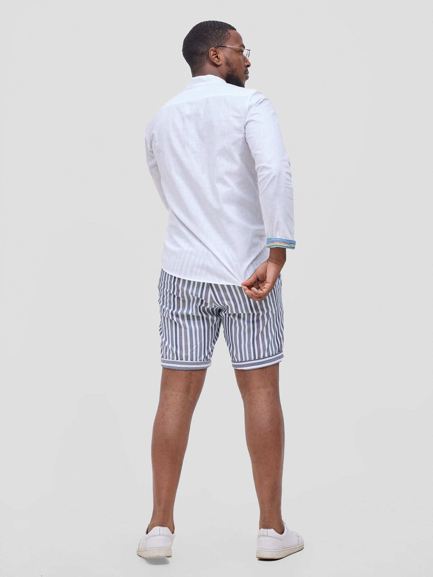 Safari Mansi Mens Shorts - Black Stripes - image 5