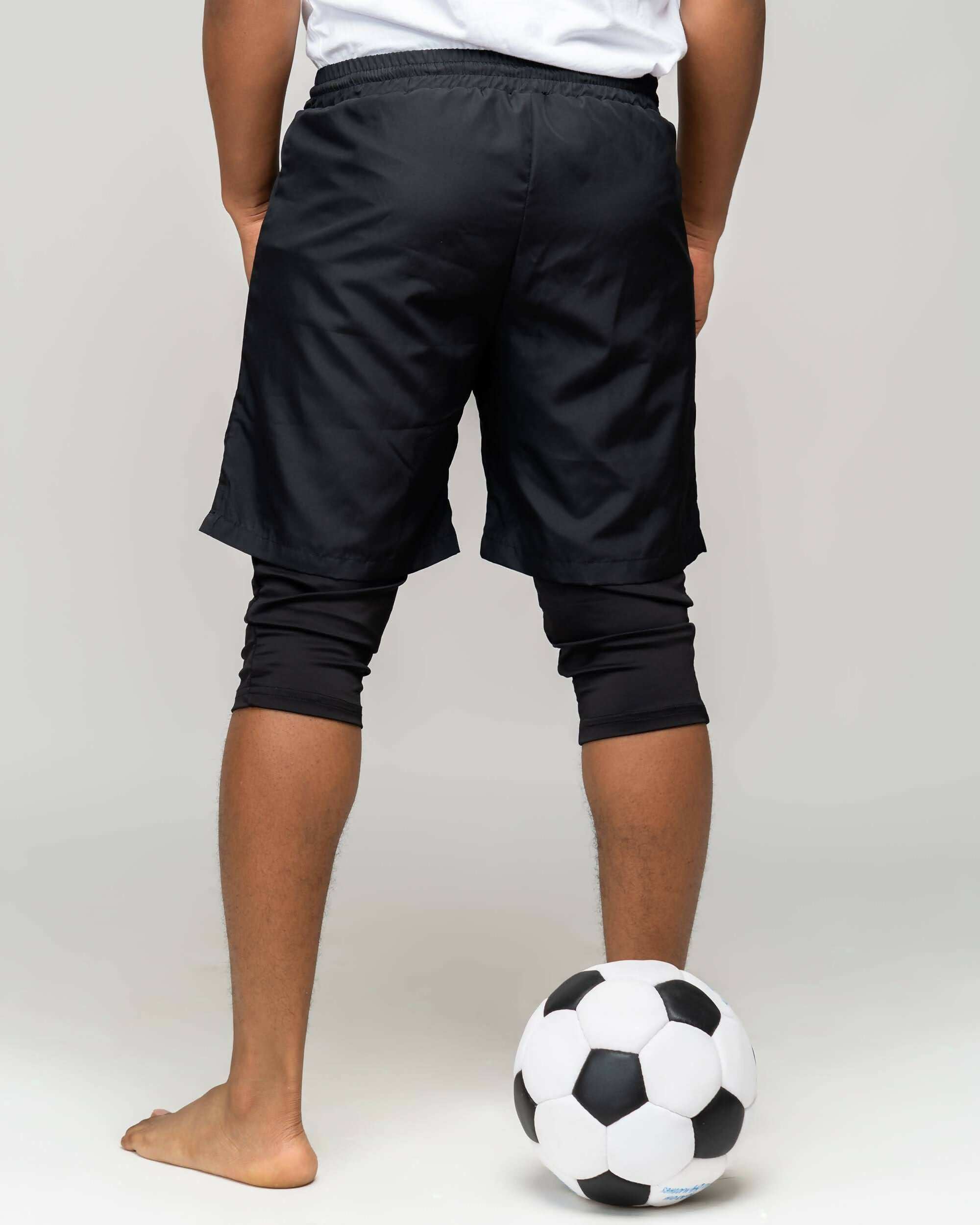 Modest Workout 2 in1 Long Shorts - Black - image 4